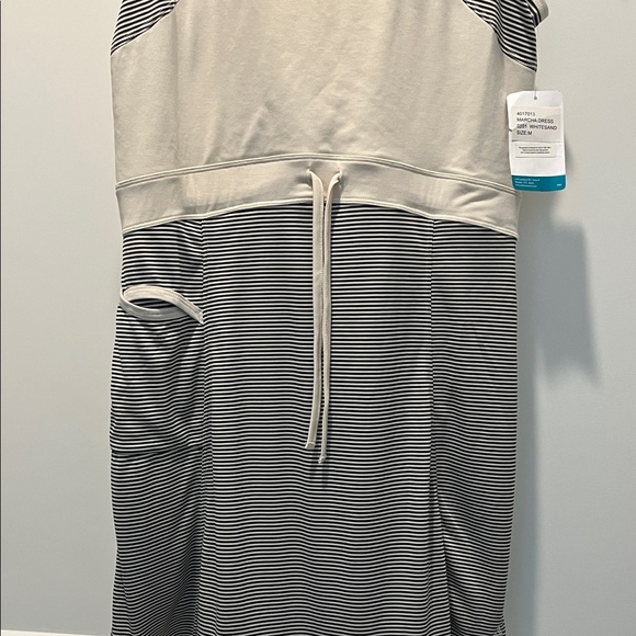 Isis Gray and Cream Striped Dress - Picture 6 of 7